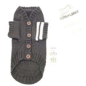 NEW Expawlorer Cat/Dog Sweater with Button Detail